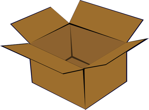 Image clipart vectoriel boîte en carton